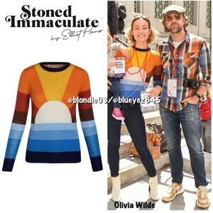 Stoned Immaculate California Dreamin Sweater Multi Sunset Wool Small Intarsia